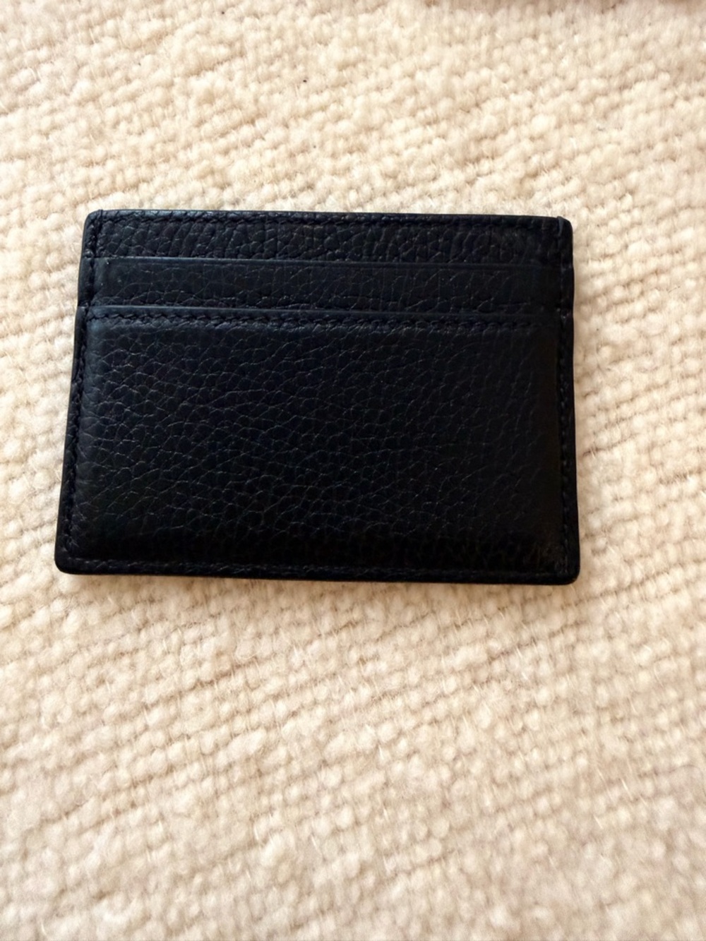 Gucci Black Leather Card Holder with Silver Logo - Picture 4 of 6